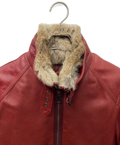 BURBERRY BLACK LABEL（バーバリーブラックレーベル）BURBERRY BLACK LABEL (バーバリーブラックレーベル) ライナー付ライダースジャケット レッド サイズ:Ｌの古着・服飾アイテム