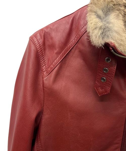 BURBERRY BLACK LABEL（バーバリーブラックレーベル）BURBERRY BLACK LABEL (バーバリーブラックレーベル) ライナー付ライダースジャケット レッド サイズ:Ｌの古着・服飾アイテム