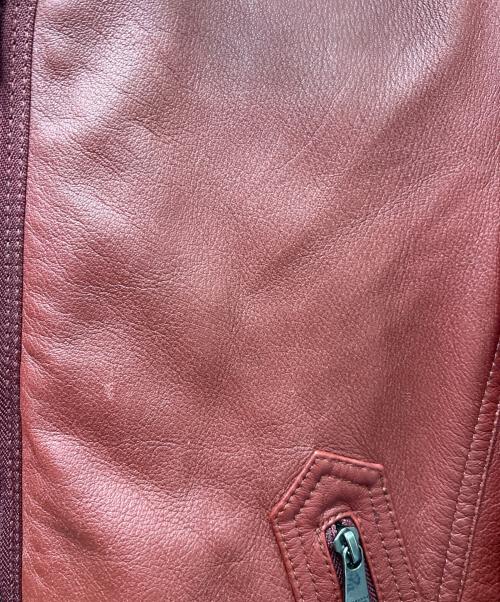 BURBERRY BLACK LABEL（バーバリーブラックレーベル）BURBERRY BLACK LABEL (バーバリーブラックレーベル) ライナー付ライダースジャケット レッド サイズ:Ｌの古着・服飾アイテム