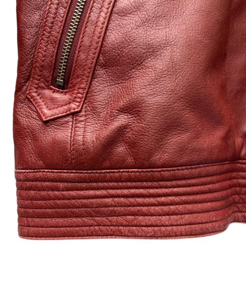 BURBERRY BLACK LABEL（バーバリーブラックレーベル）BURBERRY BLACK LABEL (バーバリーブラックレーベル) ライナー付ライダースジャケット レッド サイズ:Ｌの古着・服飾アイテム
