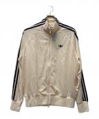 adidasアディダス）の古着「ファイヤーバード メッシュ TT トラックトップ」｜ベージュ