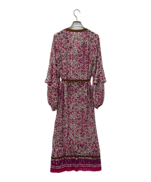MUVEIL（ミュベール）MUVEIL (ミュベール) フラワープリントワンピース パープル サイズ:３８の古着・服飾アイテム