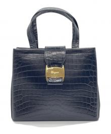 Salvatore Ferragamo（サルヴァトーレ フェラガモ）の古着「レザー2wayショルダーバッグ」｜ブラック