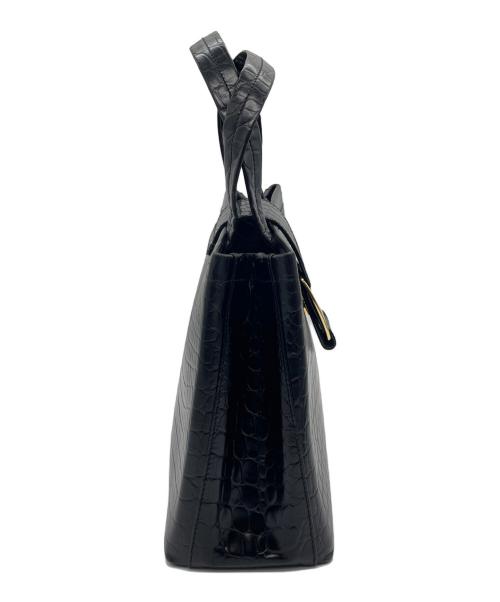Salvatore Ferragamo（サルヴァトーレ フェラガモ）Salvatore Ferragamo (サルヴァトーレ フェラガモ) レザー2wayショルダーバッグ ブラックの古着・服飾アイテム