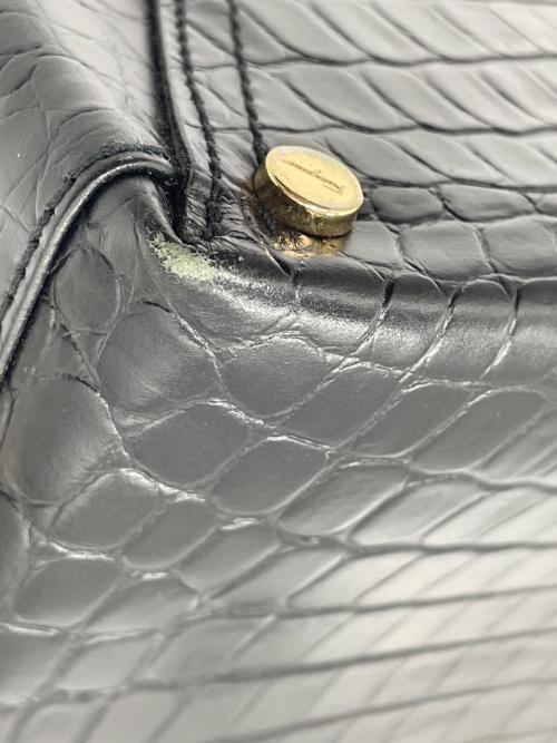 Salvatore Ferragamo（サルヴァトーレ フェラガモ）Salvatore Ferragamo (サルヴァトーレ フェラガモ) レザー2wayショルダーバッグ ブラックの古着・服飾アイテム