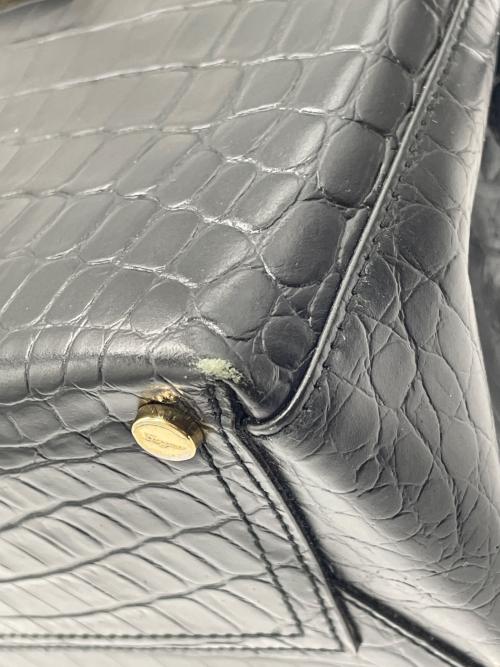 Salvatore Ferragamo（サルヴァトーレ フェラガモ）Salvatore Ferragamo (サルヴァトーレ フェラガモ) レザー2wayショルダーバッグ ブラックの古着・服飾アイテム