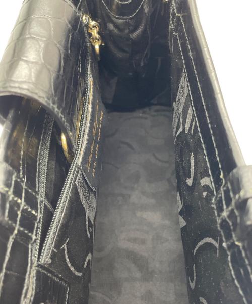 Salvatore Ferragamo（サルヴァトーレ フェラガモ）Salvatore Ferragamo (サルヴァトーレ フェラガモ) レザー2wayショルダーバッグ ブラックの古着・服飾アイテム