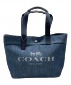 COACHコーチ）の古着「デニムトートバッグ」｜インディゴ×ピンク