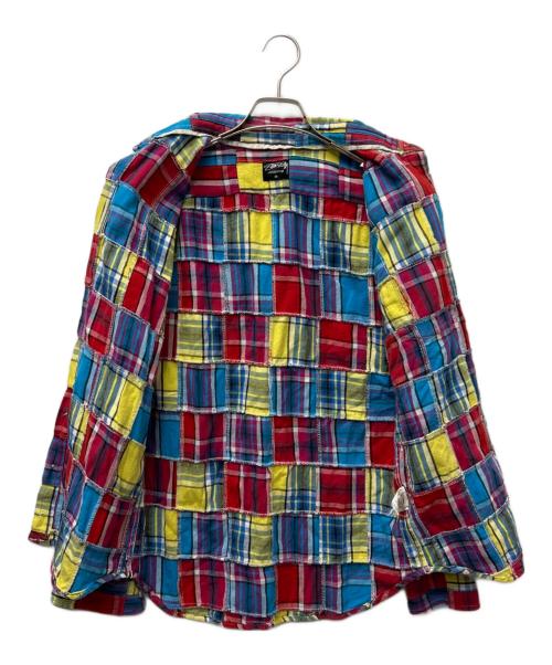 stussy（ステューシー）stussy (ステューシー) パッチワークネルシャツ マルチカラー サイズ:Ｍの古着・服飾アイテム