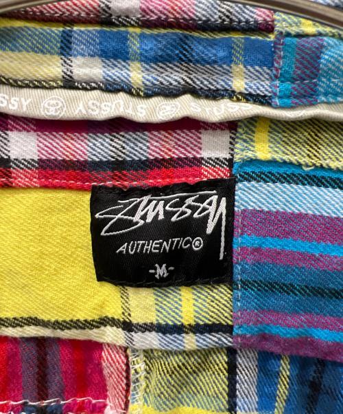 stussy（ステューシー）stussy (ステューシー) パッチワークネルシャツ マルチカラー サイズ:Ｍの古着・服飾アイテム