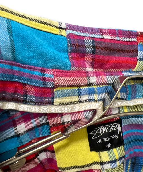 stussy（ステューシー）stussy (ステューシー) パッチワークネルシャツ マルチカラー サイズ:Ｍの古着・服飾アイテム