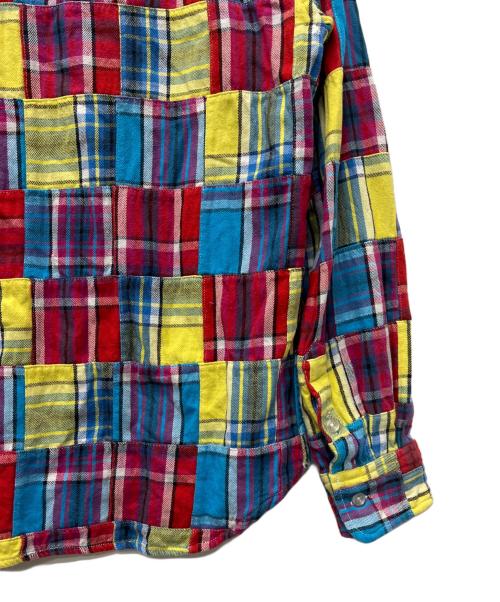 stussy（ステューシー）stussy (ステューシー) パッチワークネルシャツ マルチカラー サイズ:Ｍの古着・服飾アイテム