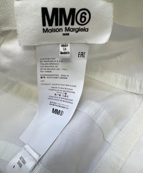 MM6 Maison Margiela（エムエムシックスメゾンマルジェラ）MM6 Maison Margiela (エムエムシックスメゾンマルジェラ) キャップ ホワイトの古着・服飾アイテム