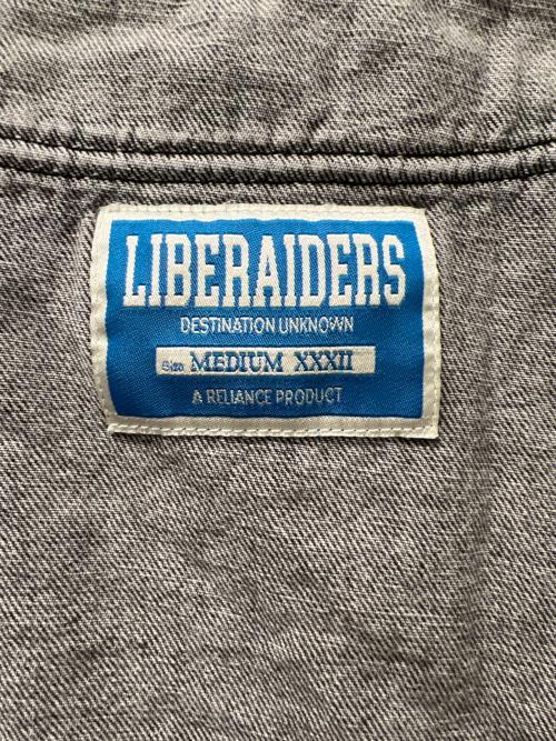Liberaiders（リベレイダース）Liberaiders (リベレイダース) DENIM BASEBALL SHIRT グレー サイズ:Ｍの古着・服飾アイテム