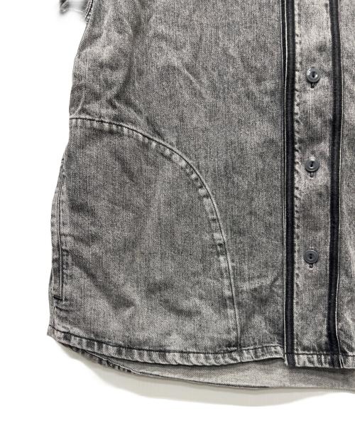 Liberaiders（リベレイダース）Liberaiders (リベレイダース) DENIM BASEBALL SHIRT グレー サイズ:Ｍの古着・服飾アイテム