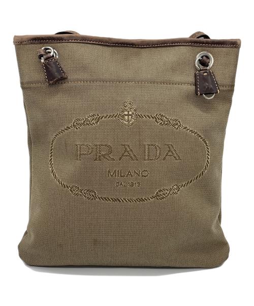 PRADA（プラダ）PRADA (プラダ) ショルダーバッグ ベージュの古着・服飾アイテム