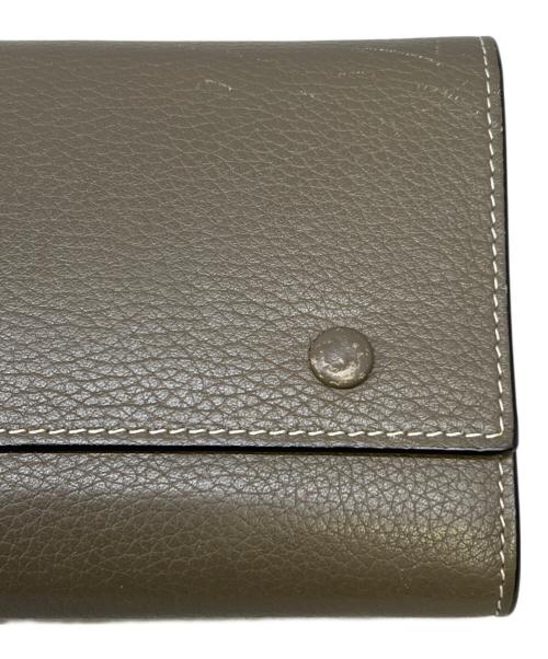 CELINE（セリーヌ）CELINE (セリーヌ) ラージフラップ マルチファンクション ベージュ×イエローの古着・服飾アイテム