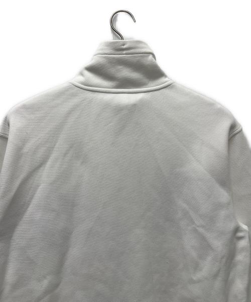LACOSTE（ラコステ）LACOSTE (ラコステ) アシンメトリーボーダーハイネックジャケット ホワイト×ネイビー サイズ:Ｌの古着・服飾アイテム