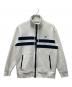 LACOSTE（ラコステ）の古着「アシンメトリーボーダーハイネックジャケット」｜ホワイト×ネイビー