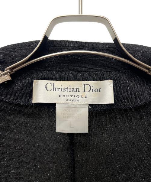 Christian Dior（クリスチャン ディオール）Christian Dior (クリスチャン ディオール) ニットジャケット ブラック サイズ:Ｌの古着・服飾アイテム