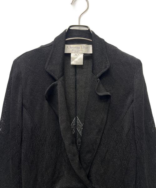 Christian Dior（クリスチャン ディオール）Christian Dior (クリスチャン ディオール) ニットジャケット ブラック サイズ:Ｌの古着・服飾アイテム