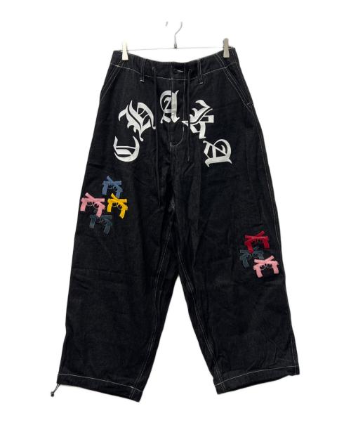 GALFY CRUTCH（GALFY CRUTCH）GALFY CRUTCH (GALFY CRUTCH) チャカパッチデニムパンツ ブラック サイズ:ＸＬの古着・服飾アイテム