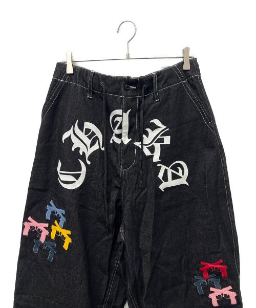 GALFY CRUTCH（GALFY CRUTCH）GALFY CRUTCH (GALFY CRUTCH) チャカパッチデニムパンツ ブラック サイズ:ＸＬの古着・服飾アイテム