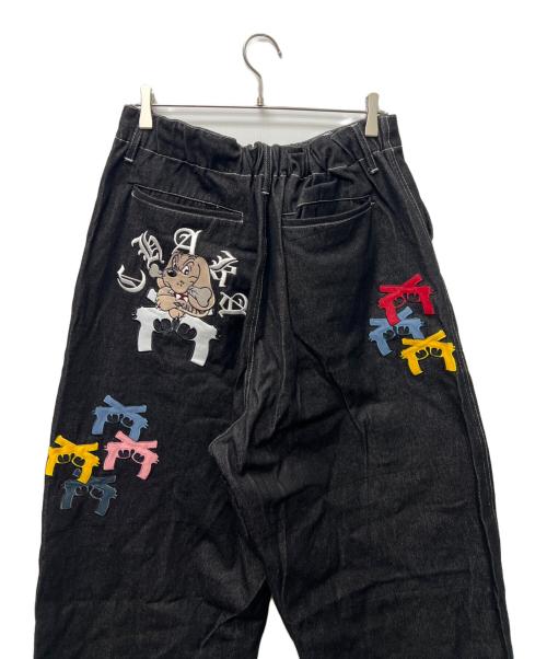 GALFY CRUTCH（GALFY CRUTCH）GALFY CRUTCH (GALFY CRUTCH) チャカパッチデニムパンツ ブラック サイズ:ＸＬの古着・服飾アイテム