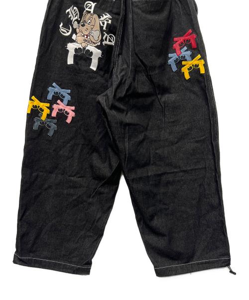 GALFY CRUTCH（GALFY CRUTCH）GALFY CRUTCH (GALFY CRUTCH) チャカパッチデニムパンツ ブラック サイズ:ＸＬの古着・服飾アイテム