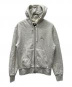 stussyステューシー）の古着「サーマルジップパーカー」｜ライトグレー