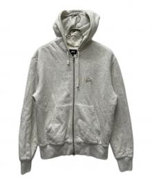 stussy（ステューシー）の古着「サーマルジップパーカー」｜ライトグレー
