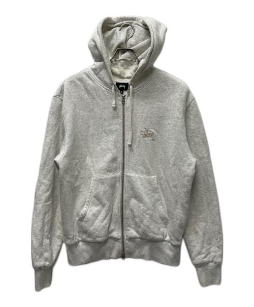 stussy（ステューシー）stussy (ステューシー) サーマルジップパーカー ライトグレー サイズ:Ｍの古着・服飾アイテム