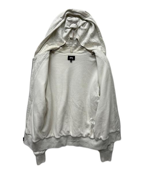stussy（ステューシー）stussy (ステューシー) サーマルジップパーカー ライトグレー サイズ:Ｍの古着・服飾アイテム