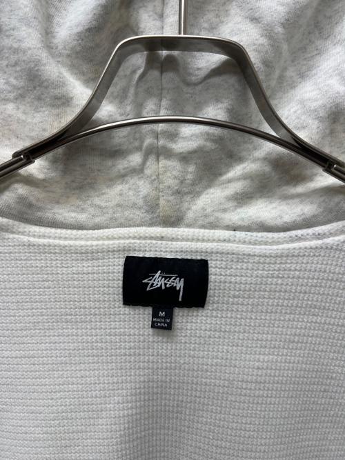 stussy（ステューシー）stussy (ステューシー) サーマルジップパーカー ライトグレー サイズ:Ｍの古着・服飾アイテム