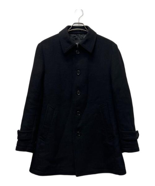 BURBERRY BLACK LABEL（バーバリーブラックレーベル）BURBERRY BLACK LABEL (バーバリーブラックレーベル) ウールコート ブラック サイズ:Ｌの古着・服飾アイテム