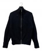 MINEDENIMマインデニム）の古着「Heavyweight Trucker Knit Blouson」｜ブラック