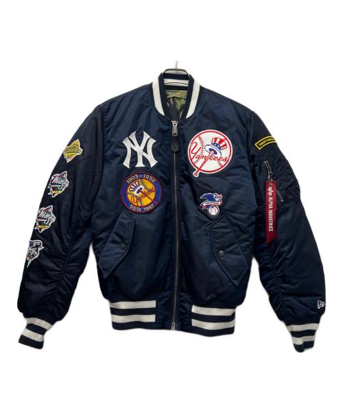 ALPHA（アルファ）ALPHA (アルファ) New Era (ニューエラ) MLB (エムエルビー) フライトジャケット ネイビー サイズ:Ｓの古着・服飾アイテム