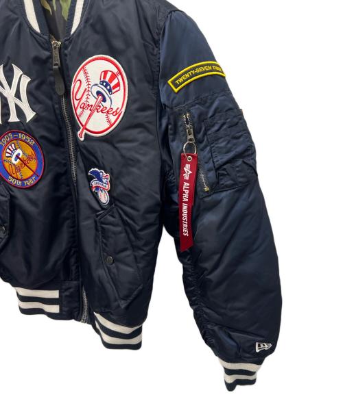 ALPHA（アルファ）ALPHA (アルファ) New Era (ニューエラ) MLB (エムエルビー) フライトジャケット ネイビー サイズ:Ｓの古着・服飾アイテム