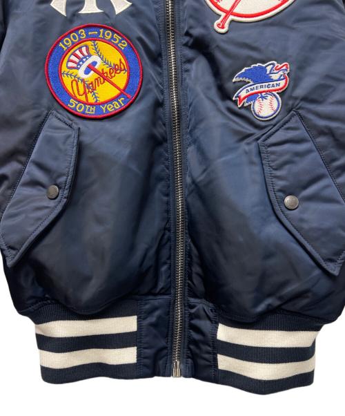 ALPHA（アルファ）ALPHA (アルファ) New Era (ニューエラ) MLB (エムエルビー) フライトジャケット ネイビー サイズ:Ｓの古着・服飾アイテム