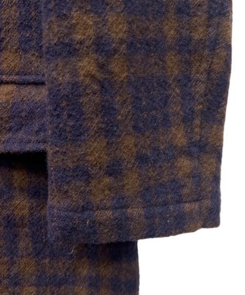 SCYE（サイ）SCYE (サイ) ウールチェックダブルコート ブラウン サイズ:３６の古着・服飾アイテム