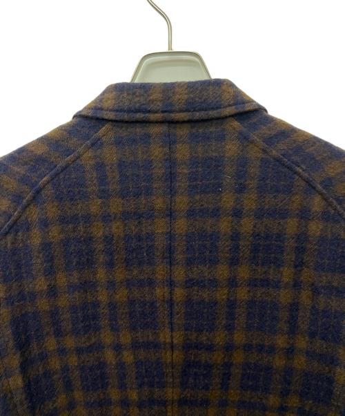 SCYE（サイ）SCYE (サイ) ウールチェックダブルコート ブラウン サイズ:３６の古着・服飾アイテム