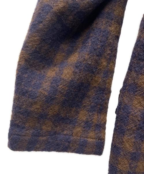 SCYE（サイ）SCYE (サイ) ウールチェックダブルコート ブラウン サイズ:３６の古着・服飾アイテム