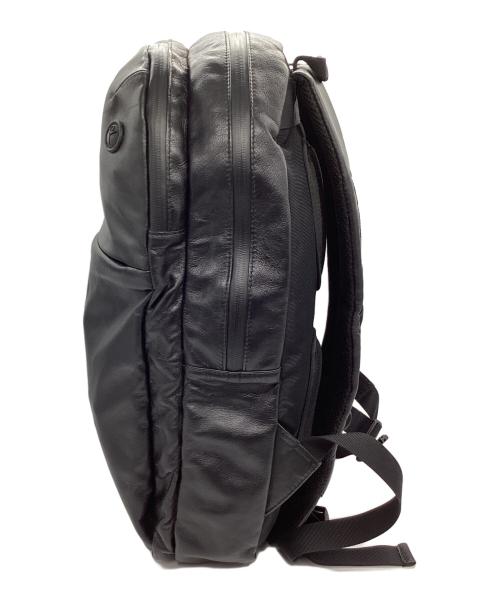BROSKI&SUPPLY（ブロスキーアンドサプライ）BROSKI&SUPPLY (ブロスキーアンドサプライ) TREAD 防水本革バックパック ブラックの古着・服飾アイテム