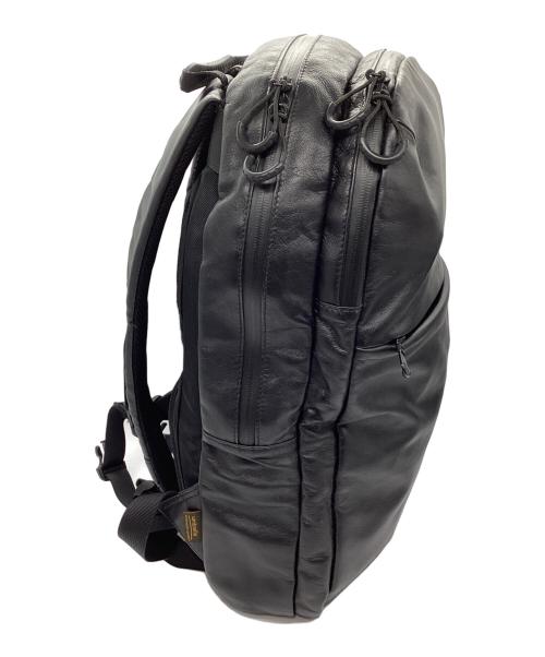 BROSKI&SUPPLY（ブロスキーアンドサプライ）BROSKI&SUPPLY (ブロスキーアンドサプライ) TREAD 防水本革バックパック ブラックの古着・服飾アイテム