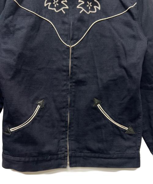 HOUSTON（ヒューストン）HOUSTON (ヒューストン) ウエスタンジップジャケット インディゴ サイズ:-の古着・服飾アイテム