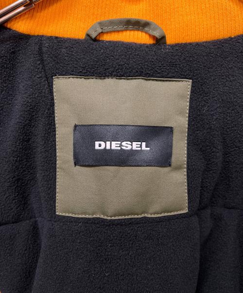 DIESEL（ディーゼル）DIESEL (ディーゼル) ボア付フーディーブルゾン オリーブ サイズ:16の古着・服飾アイテム