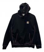 CarHartt×AWAKEカーハート×アウェイク）の古着「プルオーバーパーカー」｜ブラック×パープル