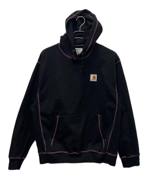 CarHartt（カーハート）CarHartt (カーハート) AWAKE (アウェイク) プルオーバーパーカー ブラック×パープル サイズ:Ｌの古着・服飾アイテム