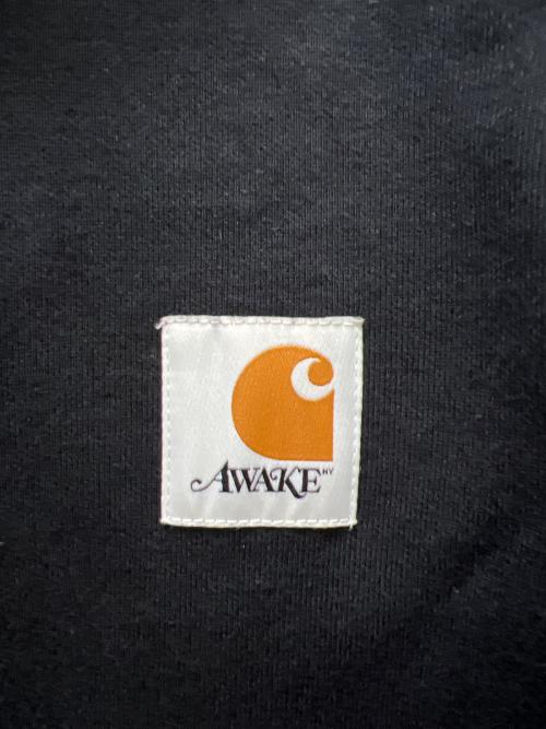 CarHartt（カーハート）CarHartt (カーハート) AWAKE (アウェイク) プルオーバーパーカー ブラック×パープル サイズ:Ｌの古着・服飾アイテム