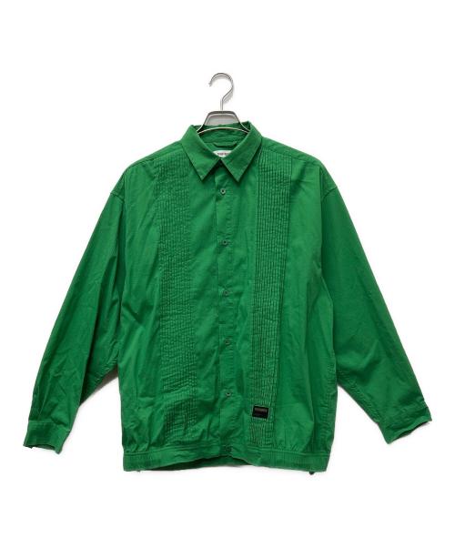 TIGHTBOOTH PRODUCTION（タイトブースプロダクション）TIGHTBOOTH PRODUCTION (タイトブースプロダクション) PLEATS SHIRT JKT グリーン サイズ:Ｌの古着・服飾アイテム